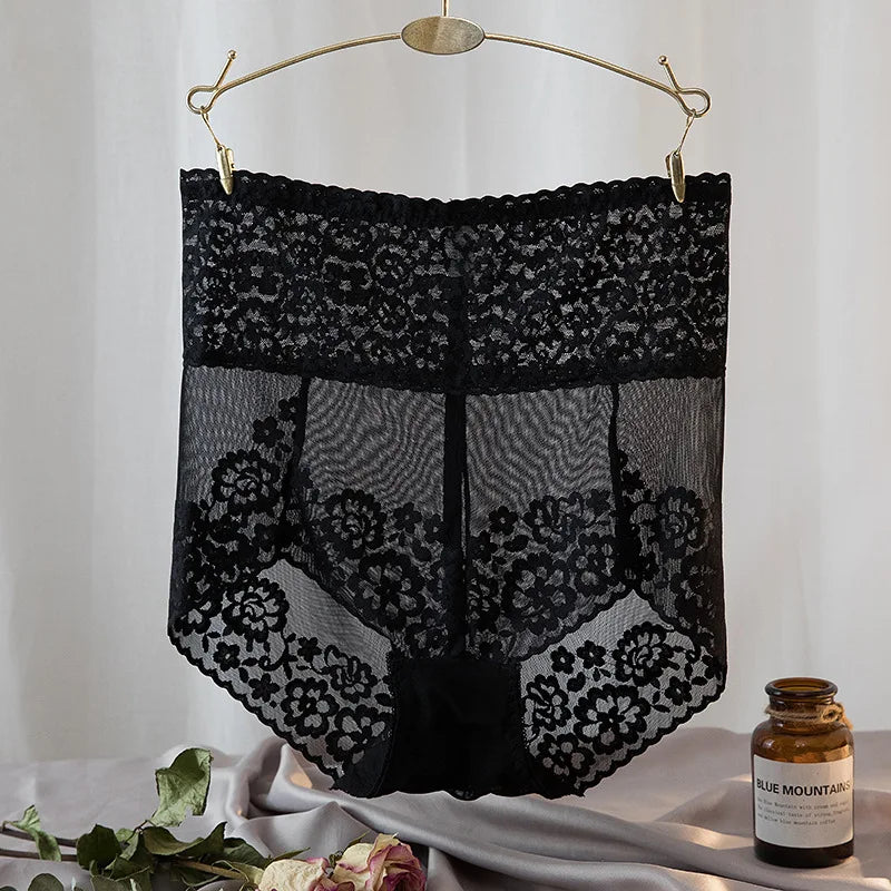 Braga Moldeadora Mujer Encaje Cintura Alta Control de Abdomen Push Up Tallas Grandes