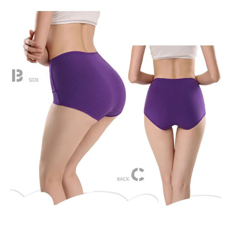 Bragas Mujer Plus Size Cintura Alta Algodón Sin Costuras Control de Abdomen L-5XL