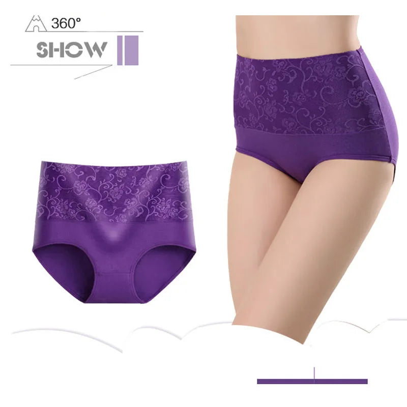 Bragas Mujer Plus Size Cintura Alta Algodón Sin Costuras Control de Abdomen L-5XL