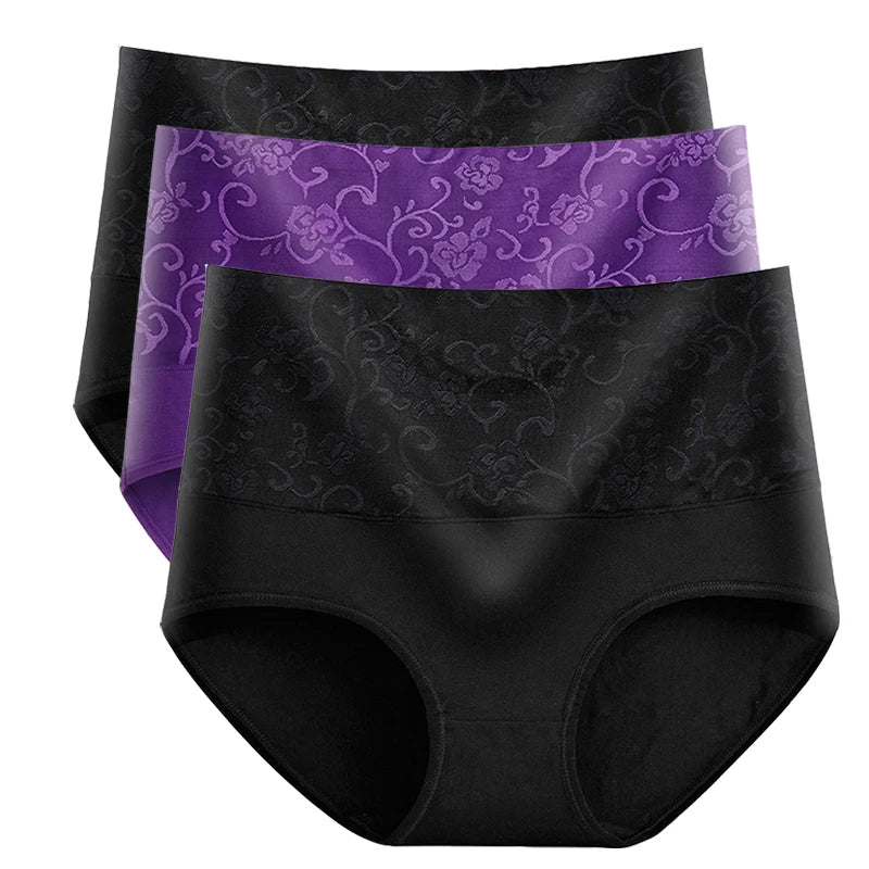 Bragas Mujer Plus Size Cintura Alta Algodón Sin Costuras Control de Abdomen L-5XL