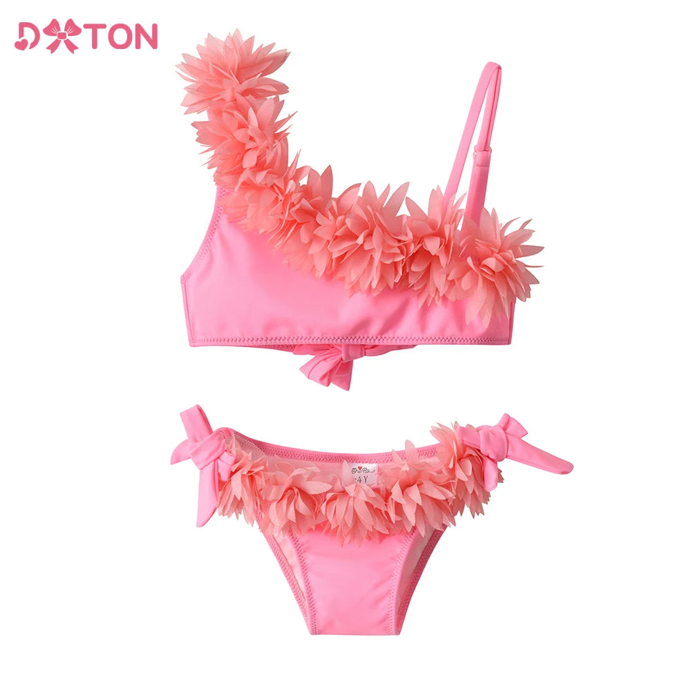 Bikini Niña Conjunto 2 Piezas Volantes Traje de Baño Niñas Verano Playa