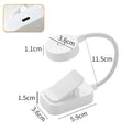 Lámpara de Lectura LED Clip USB Recargable 3 Modos Luz Portátil para Escritorio y Cama