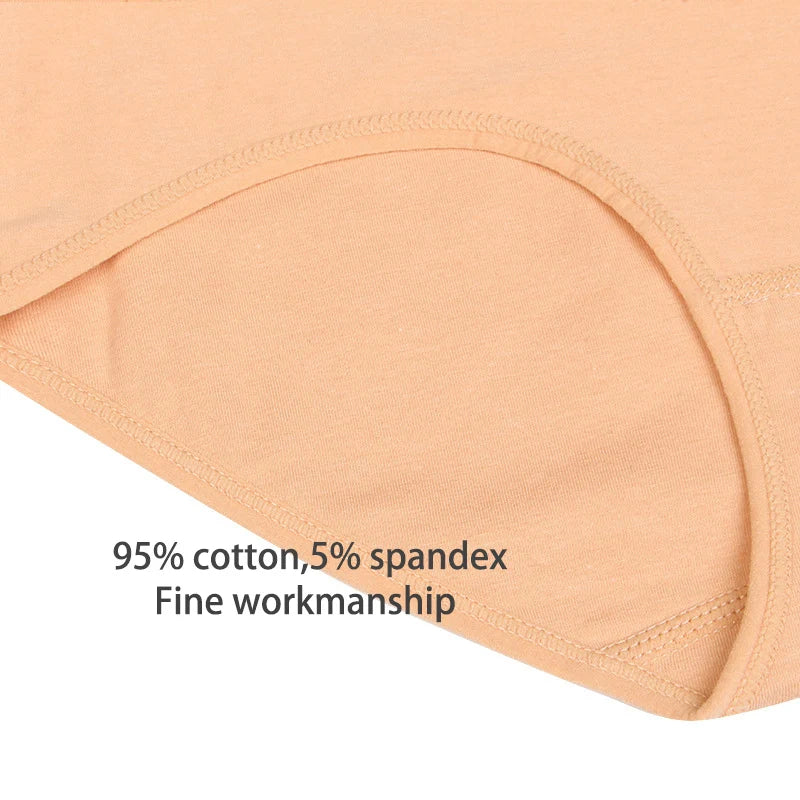 Women's Panties Abdominal Shaping Briefs Cotton Underpants Plus Size High Waist Underwear Ladies Solid Color Sexy Lingeries Soft