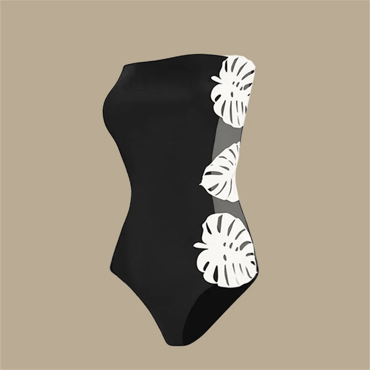 Bikini Mujer 3 Piezas Push Up Corte Láser Cintura Alta Sexy Traje de Baño con Falda