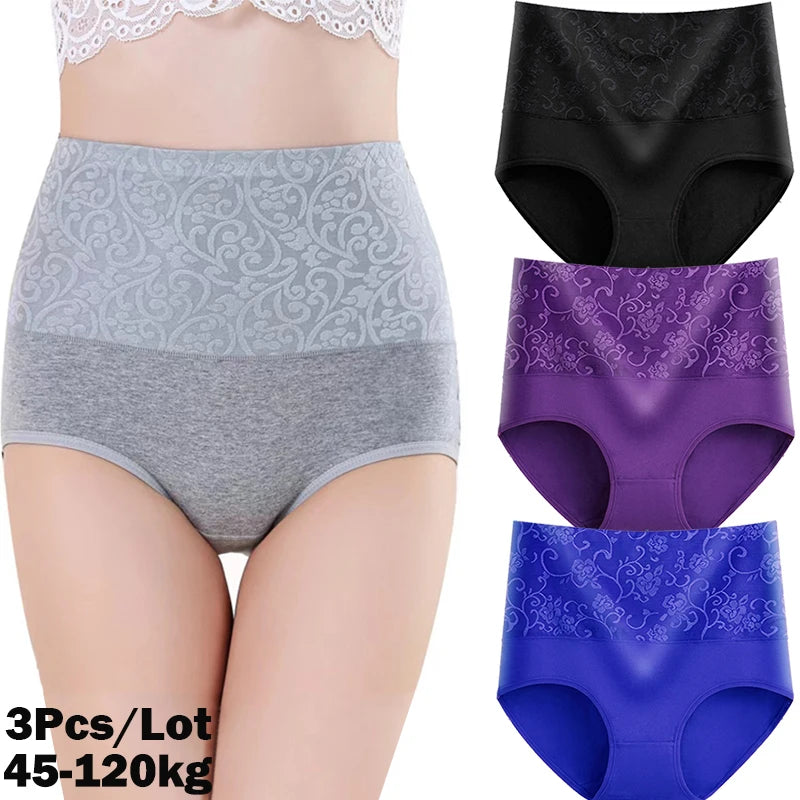 Bragas Mujer Plus Size Cintura Alta Algodón Sin Costuras Control de Abdomen L-5XL