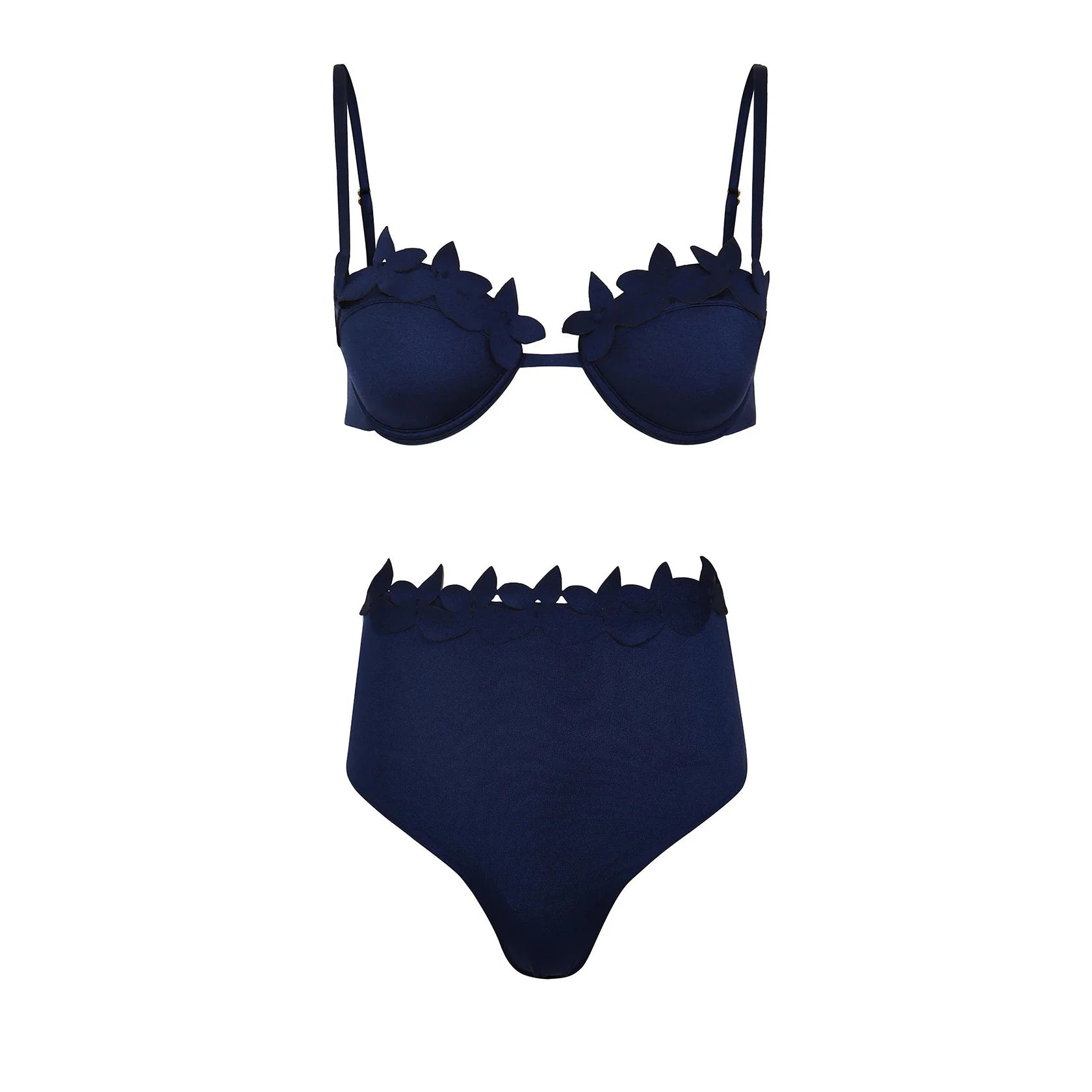 Bikini Mujer 3 Piezas Push Up Corte Láser Cintura Alta Sexy Traje de Baño con Falda